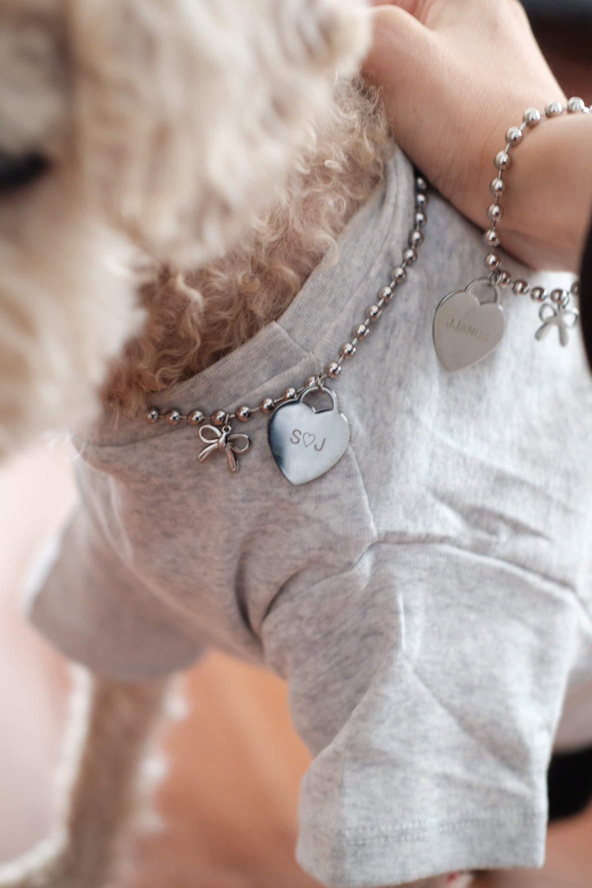HEART BALL CHAIN NECKLACE (CUSTOM)