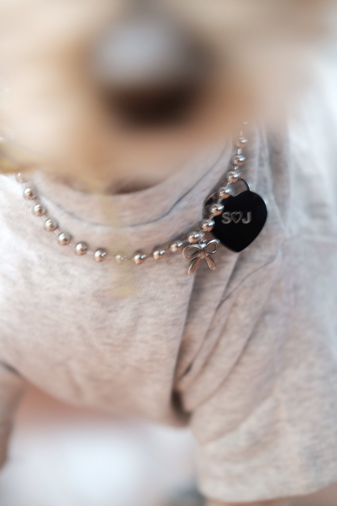 HEART BALL CHAIN NECKLACE (CUSTOM)