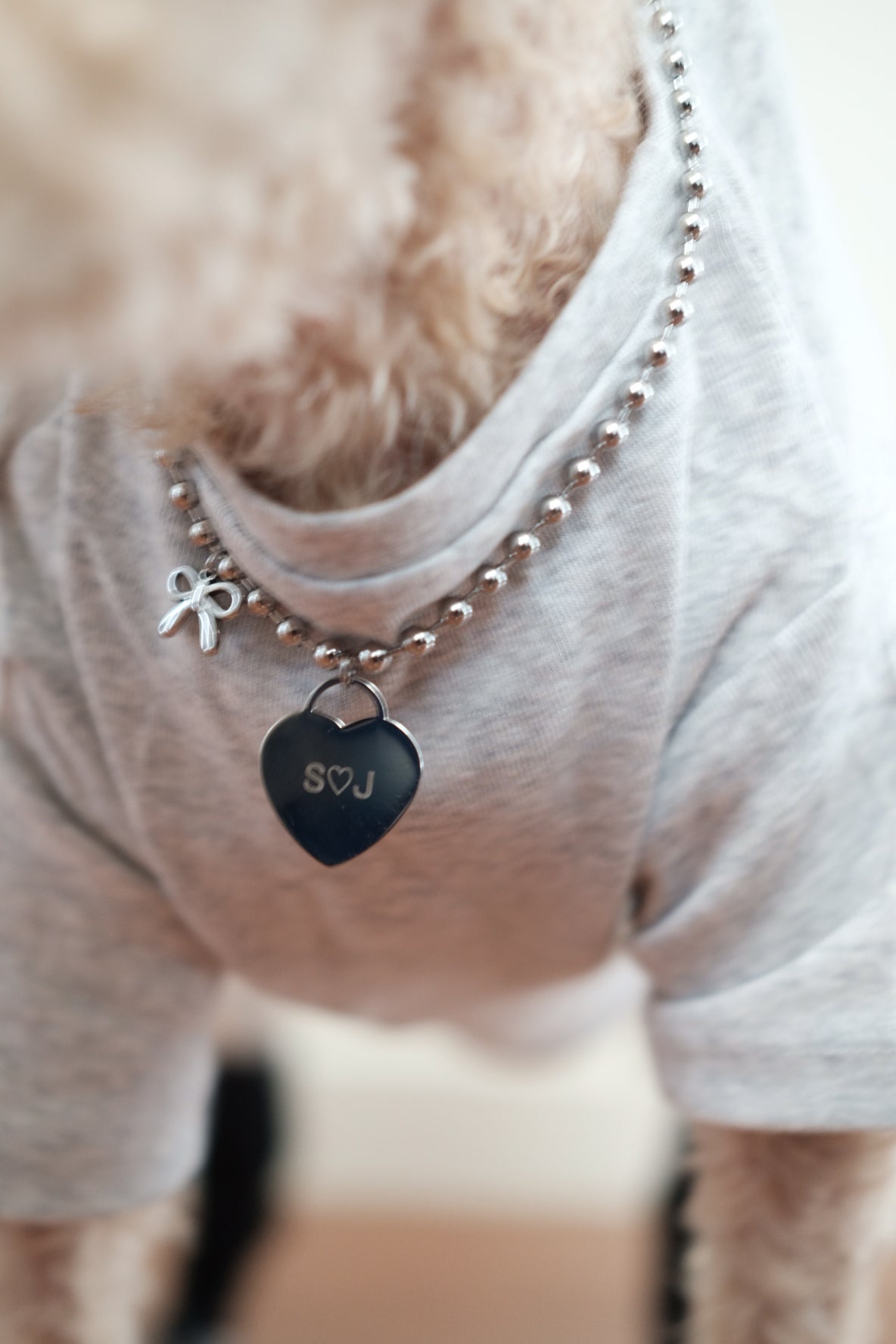 HEART BALL CHAIN NECKLACE (CUSTOM)